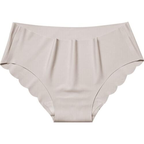 1PC Sexy Seamless Briefs Ultra-thin Traceless Trimming Ruffles Soft Underwear Womens Panties PLUS SIZE