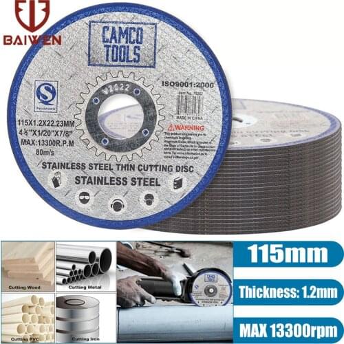 115mm Stainless Steel Cutting Disc 4.5 Inch Circle Metal Cut Off Wheels Double Mesh Flat Sanding Disc For Angle Grinder 3-60pcs