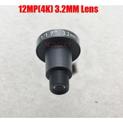 12MP 4K 3.2mm 5mm 8mm Camera Lens Fixed M12 For IP CCTV Cam
