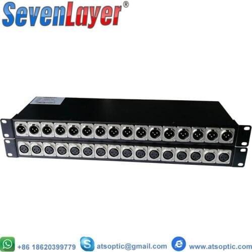 16Ch Balanced Audio To Fiber Optic Transceiver And Receiver XLR Balanced Audio Over Fiber Audio Digital Fiber Media Converter