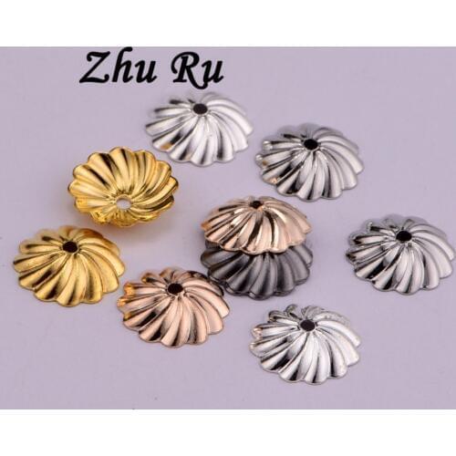 20pcs ZHU RU 9mm mini receptacle torus flowers Flower hat shape Charm Pendants for Diy Necklace Jewelry Making Handmade