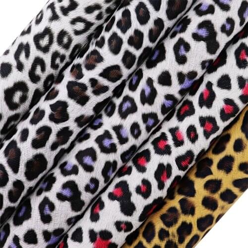 30x134cm Roll Leopard Faux Leather Fabric Leatherette Synthetic Leather Fabric For HandBags Bows DIY Decoration Honghuxing BH405