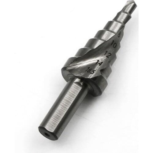 4-16.5mm Triangle Shank Step Drill Spiral Drill Tool Multiple Hole Metals Platic Wood Cone Drill Bits Opener Sanding