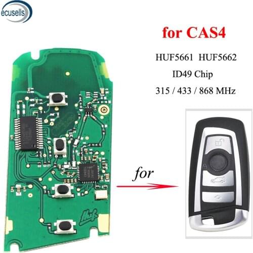 4 Buttons 315MHZ/433MHZ/868MHZ Smart Remote Key Board for-BMW F CAS4 5 Series 7 Series With ID49 Hitag Chip HUF5661 HUF5662