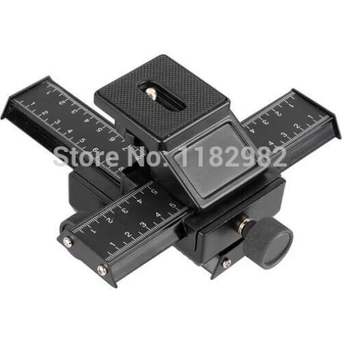 4 way Macro Shot Focusing Rail Slider 1/4"Quick plate Tripod Stand Fo DSLR Free shipping worldwide +tracking number