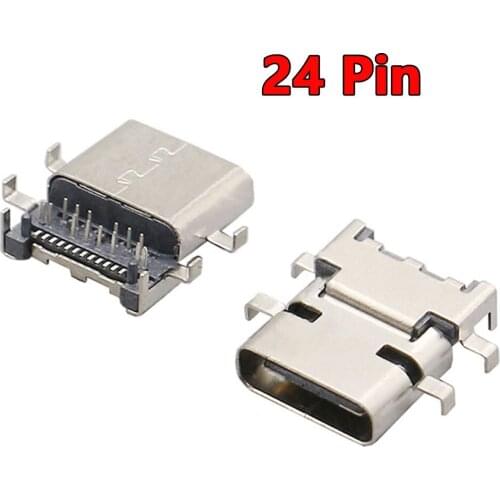 50-100pcs USB 3.1 Type C 24 Pin Socket Connector Port Type-C Female Power Data Jack For PCB design DIY USB-C Charging Dock