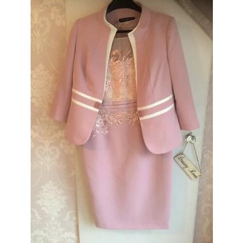 Tailor shop custom made pink color lace dress mother of the bride dress wedding dress mother mother of bride outfit formal dress