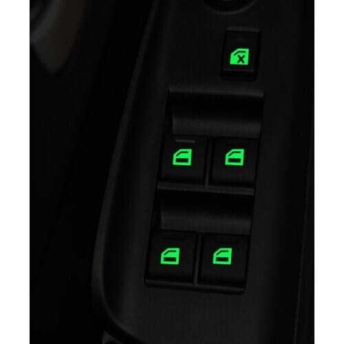 Car window glass lifter switch button luminous sticker for bmw e60 f10 f30 e39 e46 e36 f20 e91 g38 M3 X5 mini cooper cooper r56