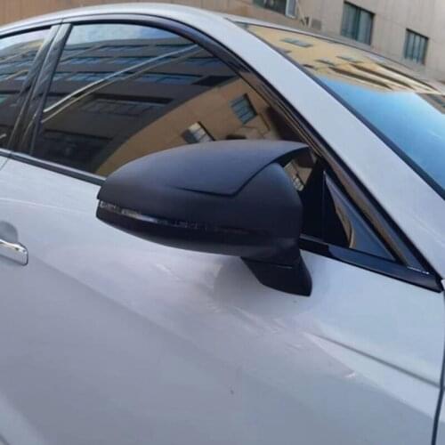 CEYUSOT For 2PCS CAR Rearview Mirror NEW Audi A4 B9 Sedan Shell Modified Parts ABS Material Rear Spoiler Black Body Kit 2017-22