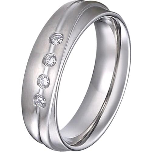 Ladies women rings silver 925 color lovers alliance stainless steel jewelry cz stone anniversary couple rings female ladies