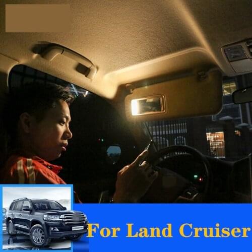 For Toyota Land Cruiser 2010-2020 car styling Sun visor sun block front sun visor with vanity mirror Dressing mirror light