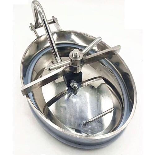 Elliptical Manhole Cover Tank Inward Manway Manhole Cover Oval Sanitary SUS304 Manhole Cover