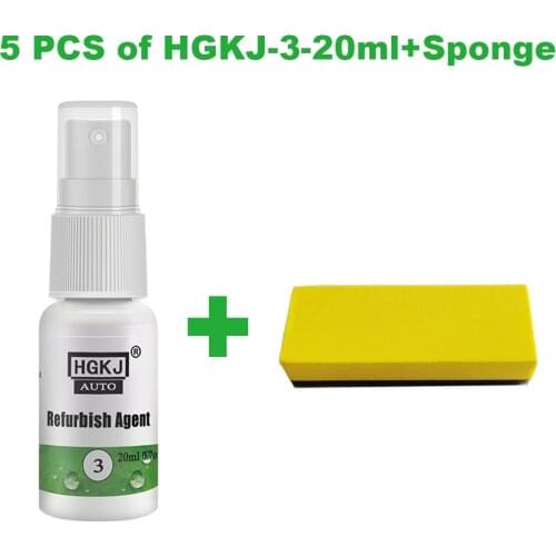 HGKJ-3-20mlX5PCS with Sponge of Plastic Refreshing Leathercare Refurbish Agent Car Leather Repair Auto Accessoires