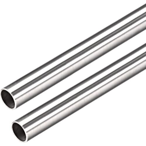 Uxcell 2Pcs 304 Stainless Steel Capillary Tube Tubing 8.1mm ID 9.5mm OD 300mm Length 0.7mm Wall