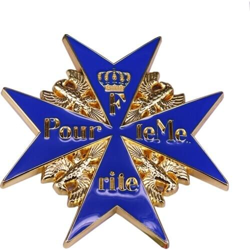 Germany gold blue crown eagle medal Highest Order of Prussia Merit Deutschland replica