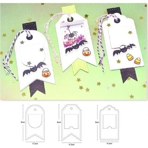 Metal Die Cut label tags frame Stencils for DIY Scrapbooking Album Decor Embossing Hand-on Paper Cards Craft Cutting Dies