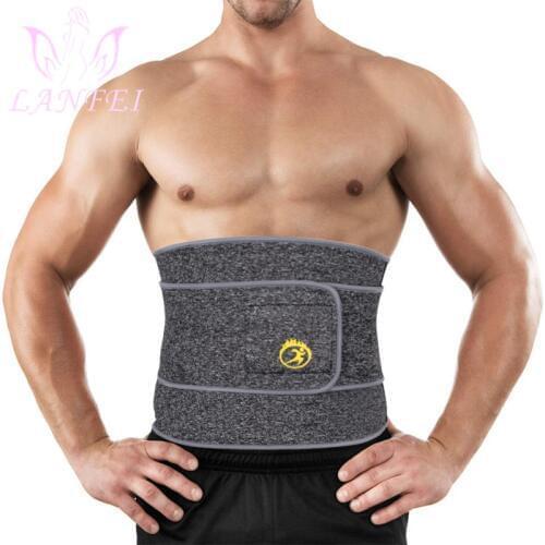 LANFEI Men Waist Trainer Cincher Body Shaper Belt Neoprene Weight Loss Tummy Control Modeling Strap Sauan Sweat Slimming Corset