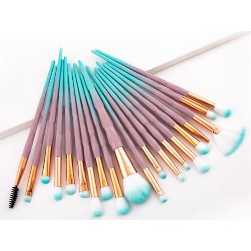 20 Pieces Unicorn Diamond Eye Cosmetic Brush Set Beauty Makeup Tools E638