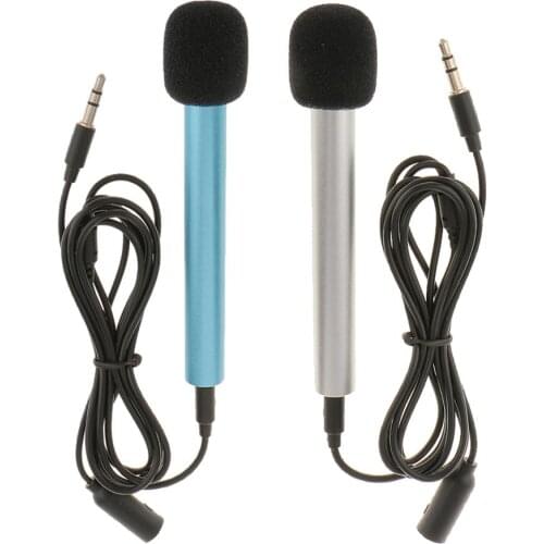 Laptop PC Desktop Microphone Mic 4 Color Portable Mini KTV Karaoke Microphone Mic For Cell Phone Smartphone 3.5mm Stereo Studio