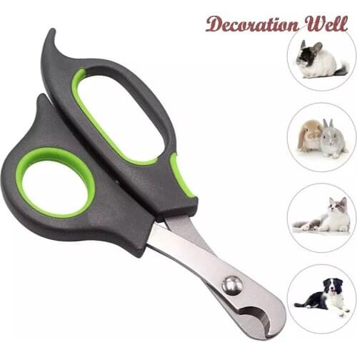 New Stainless Steel Pet Nail Clippers Claw Trimmer Small Animals Nail Grooming Clipper For Dog Cat 1pcs