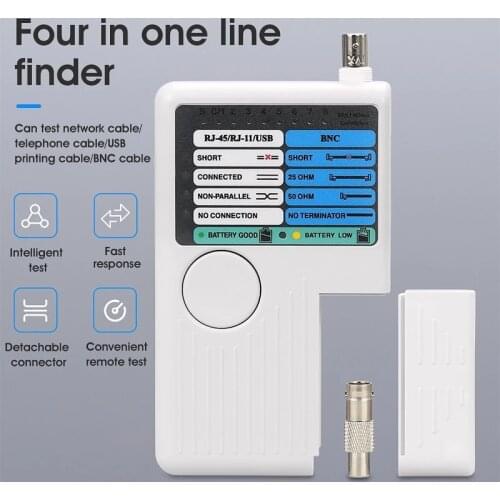 New Remote RJ11 RJ45 USB BNC LAN Network Cable Tester For UTP STP LAN Cables Tracker Detector Top Quality Tool