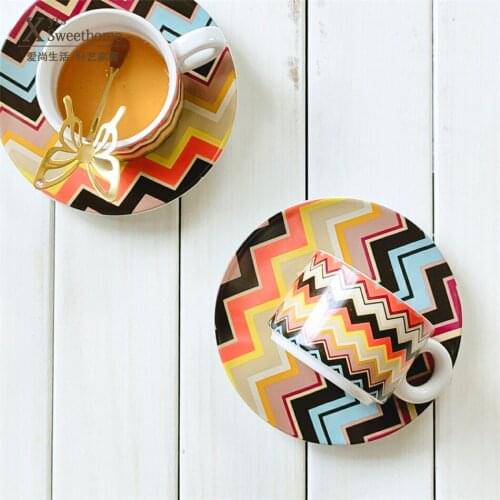 Simplicity Modern Coffee Cup Saucer Ceramic Handmade European Porcelain Tea Cups Coffee Reuseable Canecas Drinkware EK50BD