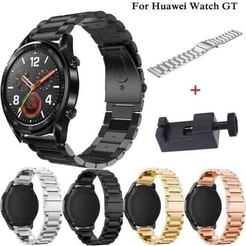 Replaceable Watchbands for HUAWEI WATCH GT 2 46mm/GT Active 46mm/HONOR Magic Metal Strap Band GT2 Official style Bracelet