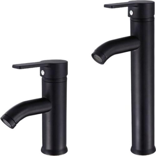 Single Handle Bathroom Basin Faucets Cold/Hot Mixer Basin Sink Tap Black Dropshipping