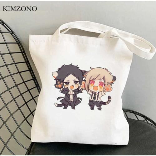 Bungou Stray Dogs shopping bag shopper canvas shopper eco handbag bolsas de tela bag bolsas reutilizables string sac tissu