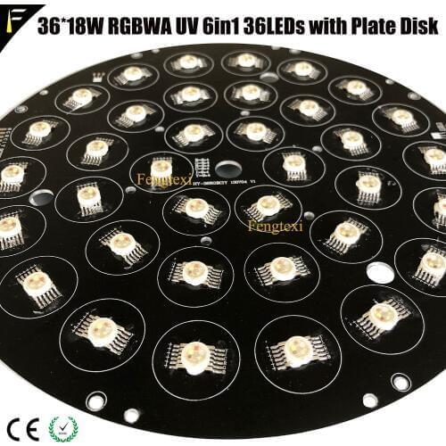 36x10w 36x12w 36x18w LED Moving Head Light 36 LEDs with Disk Plate RGBW RGBWA RGBWA UV Embed LED Plate Assembly Replacement