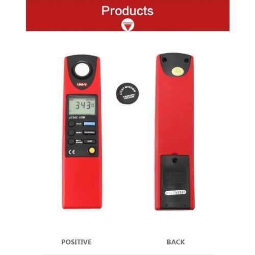 UNI-T UT382 Digital Light Meters Luxmeters Lux/FC Meters Luminometer Photometer with USB Interface
