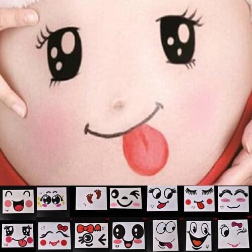 Women Pregnant Body Belly Temporary Tattoo Maternity Photo Props Pregnancy Photographs Belly Painting Photo Stickers
