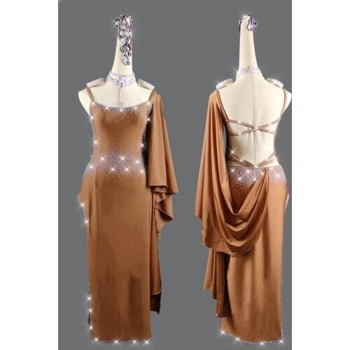 Woman Latin Rhinestones Dress Dance Wear Women Latin Dress Latin Dance Salsa Cha Cha Dance Costume Dresses Dancewear Ballroom