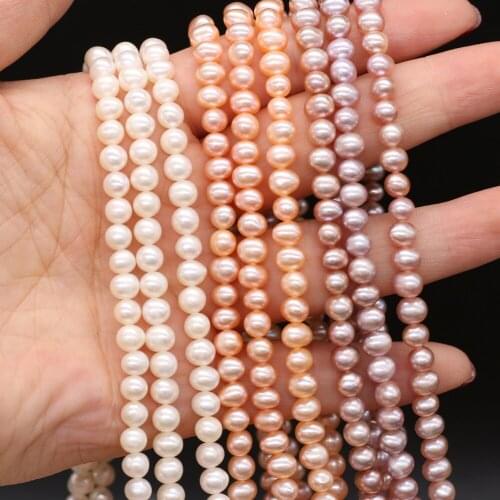 5-5.5mm Irregular Natural White/Pink/ Purple Freshwater Pearl Loose Beads for DIY Bracelet Necklace Making Jewelry Finding Gift