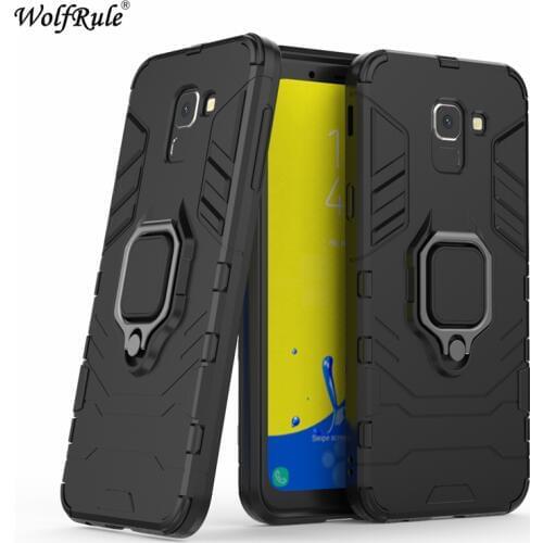 Car Phone Holder Magnetic Case For Samsung Galaxy J6 2018 Case J600 J600F Finger Ring Stand Cover For Samsung J6 2018 Funda (EU)