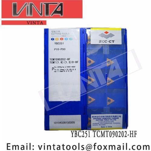 Free shipping high quality 10pcs/lots YBC251 TCMT090202-HF cnc carbide turning inserts