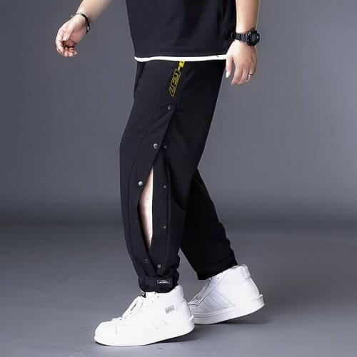 Mens Fashion Pants Street Style Summer Big Sizes Large Oversize Pants Cargo Pants Button Legs Trousers Male Harem Pants Black