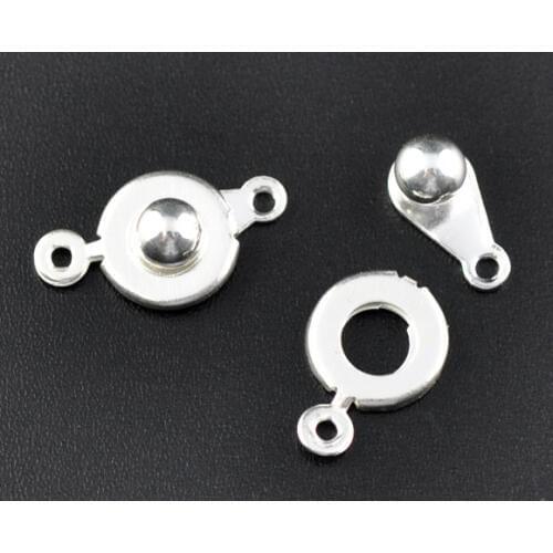 DoreenBeads 50 Silver color Trailer Hitch Clasp 18x9.5mm (B09384), yiwu