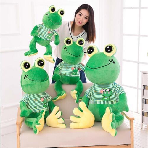 Fancytrader New Giant Cartoon Animal Frog Plush Toy Soft Kawaii Big Eyes Frog Doll 100cm 39inches Best Gift for Children