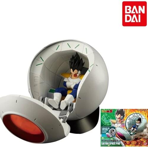 Original BANDAI Dragon Ball Z Vegeta Saiyan Spaceship Action Figures-rise Standard PVC Toy Model Anime Figura Collect Doll