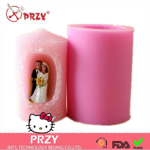 The Bride and Groom Shaped Handmade Soap Mold Silicon Candle Mould Valentines Day 3D Chocolate from of Cake for Wedding PRZY