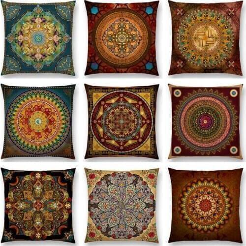 Hot Sale Bible Mandala Middle East Armenia India Oriental Bliss Sun Moon Ararat Flower Arabesque Cushion Decor Sofa Throw Pillow