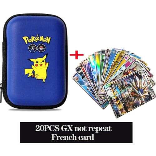 Pokemon Pikachu Game French Cards 50 Capacity Cards Holder Album Hard Case Card Holder Book Holder Storage Box Christmas Gifts