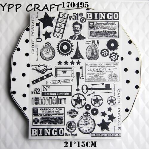 YPP CRAFT Retro Rub On set for Scrapbooking DIY Projects/Photo Album/Card Making Crafts