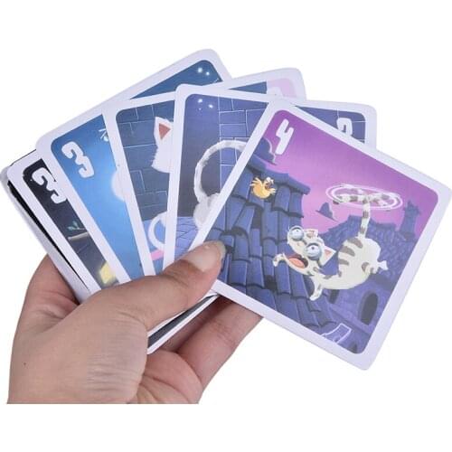 1 Set Newest Board Games Kitten Cat Cards Party Card Game For Kids Gift Full English Version Home Cute Gift