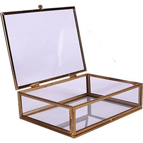 TT Tahtakale Wholesalers Glass Jewelry and Jewelry Box Middle Size 29 cm Gold