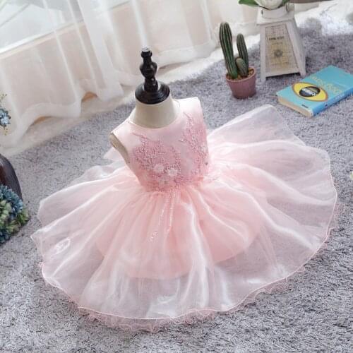Baby girl dress applique lace mesh dress sweet flower girl dress evening dress baby girl clothes dress for girl dress girl party