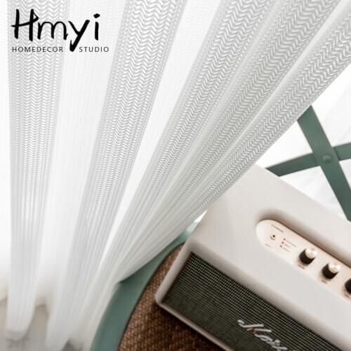 Luxury Solid Sheer Curtains For Living Room Soft White Tulle Curtains For Bedroom Window Drapes Decoration Rideaux Voilage