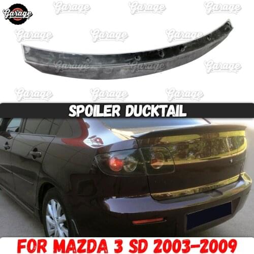 Spoiler case for Mazda 3 Sedan BK 2003-2009 on doors of trunk ABS plastic sport styling accessories car tuning aerodynamic wing