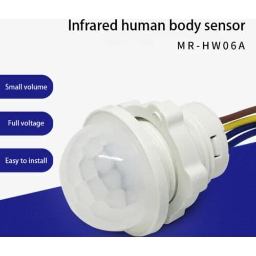 LED PIR Infrared Motion Sensor Light Detector Switch 110V 265V Lighting PIR Detector Auto On Off Movement Sensing Wiring Lamp